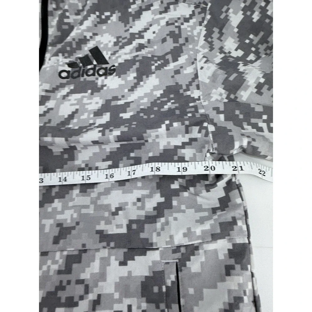 Adidas Mens ID Reflective Track Jacket Gray Digital Camouflage Full Zip Hooded S